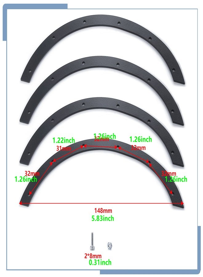 Zolikar 4PCS Stainless Steel RC Fender Flares Fender Delete Wheels for 1/10 Scale RC Crawler Car TRX4 Upgrades 2021 Bronco Accessories - Image 4